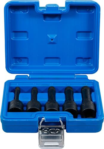 BGS 5261 | Juego de llaves de vaso de perfil en espiral/ extractores de tornillos | entrada 12,5 mm (1/2) | 8 - 16 mm | 5 piezas