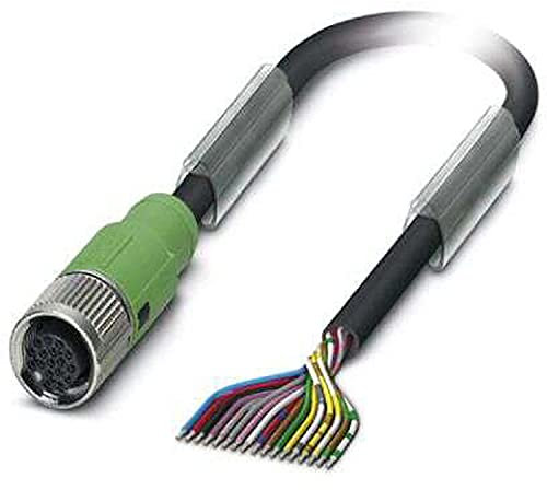 PHOENIX CONTACT SAC-17P-3.0-PVC/FS SCO Sensor/Aktor-Kabel, 17-Polig, A Kodierung, 3m Kabellänge, Schwarz