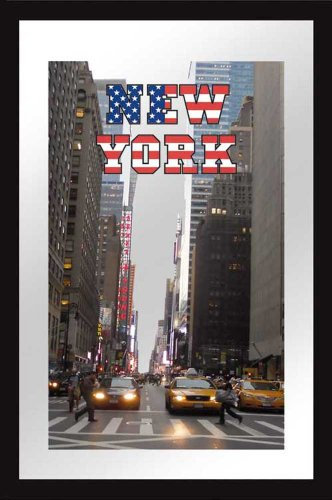 empireposter New York - Street View - 20x30 cm bedruckter Spiegel im Kunststoff Rahmen - Grösse 20x30 cm