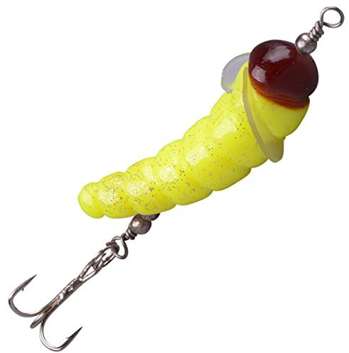 Trout Master Camola 3,5cm 2,5g - Bienenlarven Imitation zum Forellenangeln, Spinnköder für Forellen, Forellenköder, Bienenmade, Farbe:Yellow