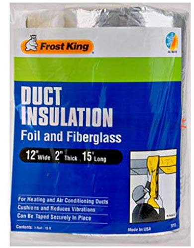 Frost King Foil and Fiberglass Duct Wrap, 2x1'x15', R-6