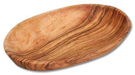VolkskunstShop - Olivenholzschale oval, 14 x 8 cm, geschnitzt, Dekorative Schale, Braun, Alte Welt, Bowl, 200 ml