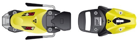 JUNIOR FISCHER FJ4 AC SKI BINDINGS (SOLID WHITE/ YELLOW)