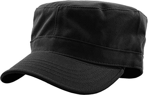 KBETHOS KBK-1464 BLK XL Cadet Army Cap Grundlegender alltäglicher Hut im Militärstil