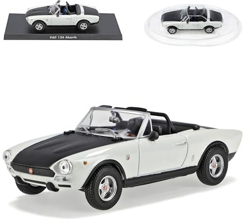 Starline FIAT 124 Abarth Cabrio Schwarz Weiss 1/43 Modellauto Modell Auto