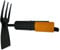 Fiskars Doppelhacke, Gerätekopf, Länge: 18,5 cm, Stahl-Kopf, Schwarz/Orange, QuikFit, 1000735