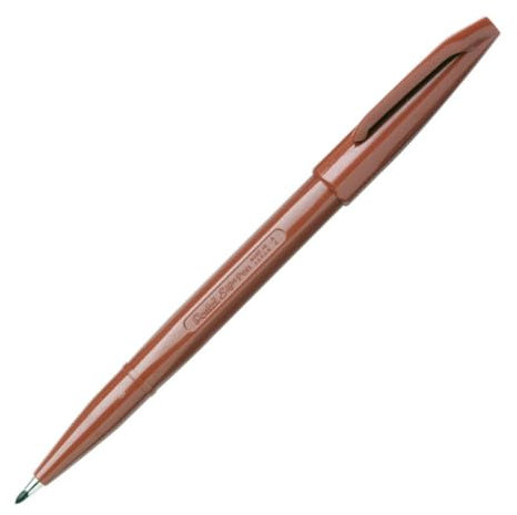 Pentel Arts S520-E Faserschreiber Sign Pen S520, braun