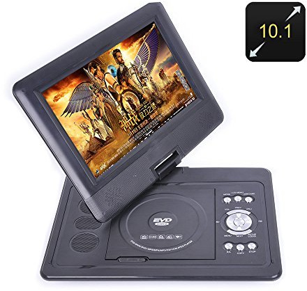 BW 25,7 cm lettore DVD portatile – Gioco e funzione TV, schermo rotante a 270 gradi, giochi, adatto per la casa