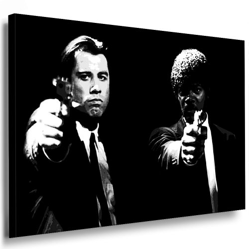 Pulp Fiction Leinwand Bild 100x70cm k. Poster ! Bild fertig auf Keilrahmen ! Pop Art Wandbilder, Bilder zur Dekoration - Deko. Film/Movie/Tv Stars Kunstdrucke und Gemälde