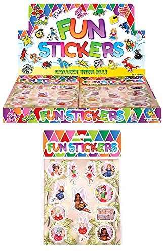 Henbrandt 6 Packs Mini Fairy Stickers Girls Party Loot Bag Fillers