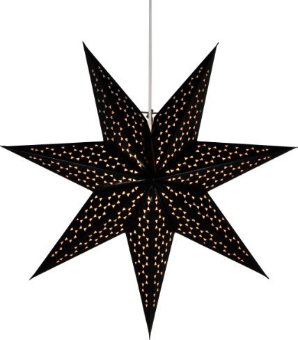 Best Season Papierstern Shark II , inklusive Kabel circa 60 x 60 cm, schwarz 236-32