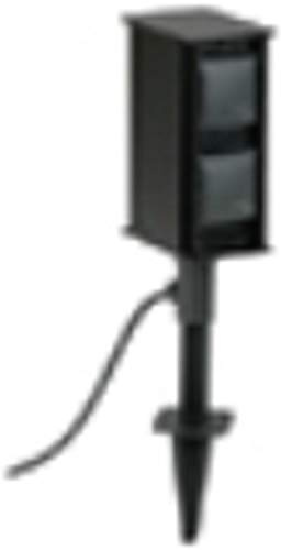 Steckdosenspiess 4-fach schwarz ALBERT 662104