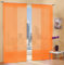 Gardinen Set, 2 x Flächenvorhang Schiebegardine mit Zubehör, Orange, 2 x Flächenvorhang Schiebegardine mit Zubehör, Orange, 8558985589
