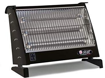 Stufa elettrica 3 candele quarzo Sicar mod. S/73 colore nero