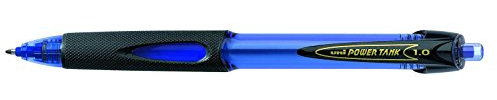 Kugelschreiber uni-ball® Powertank mit Druckmechanik, 0,4 mm, Schreibfarbe: (6, blau)