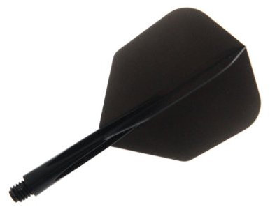 Darts Corner Condor Integrated Flight & Stem - Zero Stress - Small - Short Black - 1 Set (3)