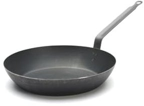 De Buyer 5020.28 'La Lyonnaise' Poêle ronde Coupe Lyonnaise Queue Feuillard - Ep. 1,2 mm - Ø 28 cm