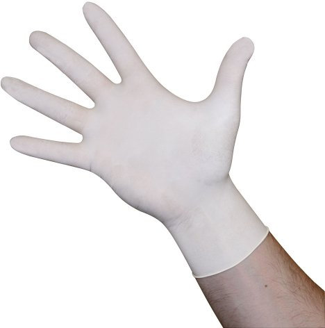 Kerbl Einmalhandschuh Latex Classic (Größe S, 100 Stück, unsteril, leicht gepudert, lebensmittelecht, nur zum einmaligen Gebrauch) 15355