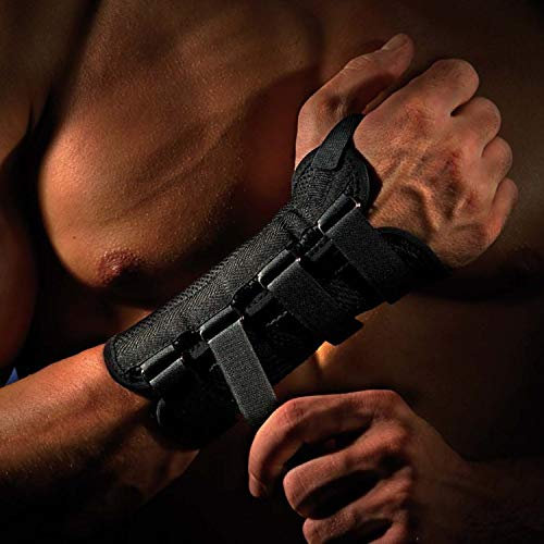 LP Support 535 atmungsaktive Handgelenkbandage - Handgelenkstütze - Handschiene, Farbe:schwarz, Größe/Seite:L/Links