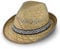 Erntehelfer Strohhut (Sonnenschutz) für Damen und Herren, cooler und modischer Sonnenhut im Trilby Look für den Sommer am Strand oder im Urlaub, verschiedene Größen, Farbe natur, Gr: 54 cm