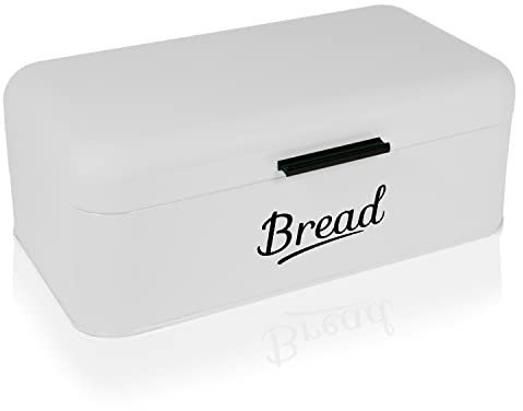 DRULINE 4 VARIANTI Brotbox CONTENITORE PANE PORTA PANE Scatola salvaspazio contenitore per il Pane Teglia - Coperchio in metallo (Cuore)