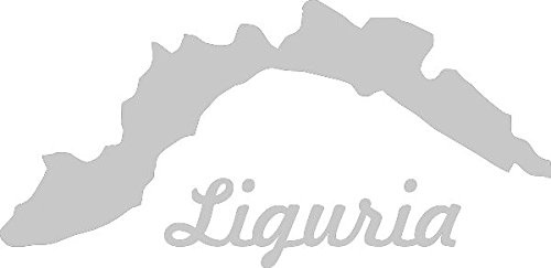 Werbetechnik Sotirios Papoutsis 2X Auto Aufkleber Car Sticker Ligurien Italien Region (ca 11 cm) (Silber)