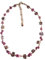 CHICNET Halskette Damen Kette Hals Schmuck aus Schmuckdraht Perlmutt Muschel Splitter Perlen lila violett 42-48 cm verstellbar Karabiner nickelfrei Perlenkette Muschelkette