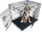 Ellie-Bo Black Standard XL 42-inch Folding 2-Door Dog Cage/Crate with Metal Tray