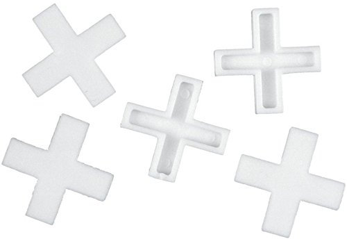 Connex Fliesenkreuze 2,0 mm - Praktisches Set mit 500 Stück - Aus robustem Kunststoff - weiß / Fliesenzubehör / Fliesenverlegehilfe / Fliesen-Abstandhalter / COX792002