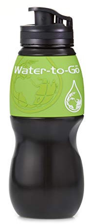 Gourde Water-to-Go outdoor 75cl noir et verte