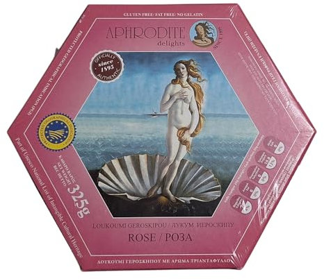 Traditionelle zyprische griechische Loukoumi Delight Süßigkeiten Aphrodite 325 g – Rose