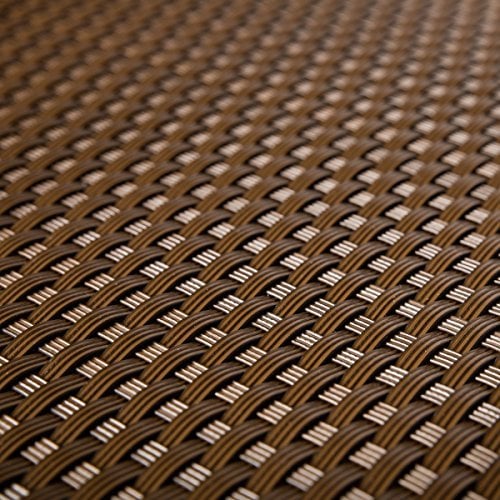 PE-Rattan Terrassen Balkon Sichtschutz hellbraun 0,9m breit (Meterware)