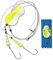 Zebco Z-Sea Flatty Teaser Inline Rig, Yellow/Glow, 90 cm
