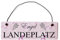 Homeyourself Engel Landeplatz Dekoschild Türschild rosa mit Draht