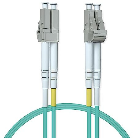 ipolex Sende- und Empfangsgerät für 1 GB & 10 GB, Glasfaserleiter, Mini-GBIC Modul grau OM3-LC-LC 5-Meter(16.5ft)