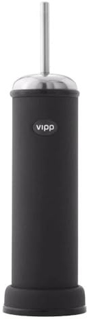 Vipp WC-Bürste aus Edelstahl in der Farbe Schwarz mit Einer Größe von 43,5 x 11,8cm, 01104