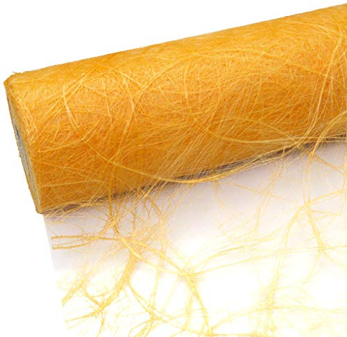 Deko und Band Sizoweb Tischband apricot 7,9 cm Rolle 50 Meter 64 018-R 079