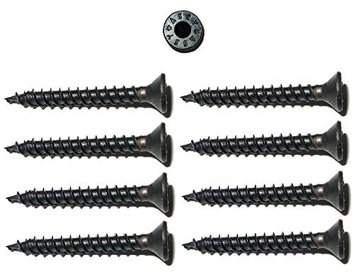 foto-kontor 8 Tête Fraisée vis Assy à tête bombée spéciales vis à Bois 3x25mm Filetage Noir vis asymétriques pour