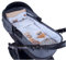 Babylux 2 TLG. Set Bezug für Kinderwagen Stubenwagen oder Wiege Garnitur Bettwäsche Kissen Decke 60 x 78 cm (54. Eule Braun)