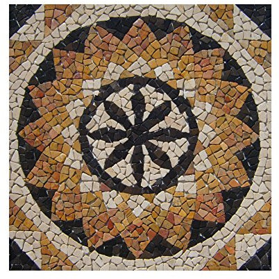 RO-004 90 x 90 cm Marmor Rosone mediterran Einleger Mosaikfliesen Bild Dekoration Stein-Mosaik Fliesen Lager Verkauf Herne NRW