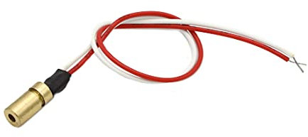 Punktlaser, rot, 650 nm, 1 mW, 3 V DC, Ø6x17 mm, Laserklasse 2, Fokus kollimiert, Kabellänge 70 mm - 70115864