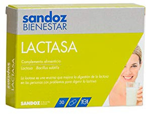 SANDOZ FARMACEUTICA, S.A. Bienestar Lactasa, Blanco, 30 Unidades