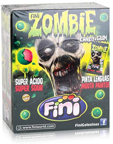 Fini Zombie Candy Gum Boîte de 200 bonbons à mâcher emballés individuellement