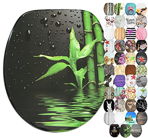 Sanilo Sedile WC con chiusura ammortizzata, grande scelta di belli copriwater da legno robusto e di alta qualità (Virella)