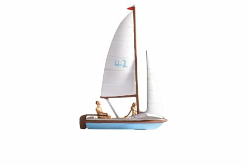 NOCH® Segelboot, mit Besatzung, ideal für H0-Modellbau und kreative Dekorationen