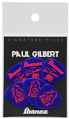 Ibanez Plektrum B1000PG-JB,6er-Set Paul Gilbert,signature, blau - Plektren Set