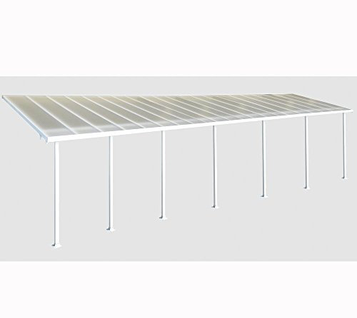 Hochwertige Aluminium Terrassenüberdachung, Terrassendach 300x1276 cm (TxB) - weiß