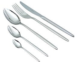 Pinti Olivia - Juego de 6 cucharas Moka Inox