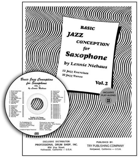 TRY1058 - Basic Jazz Conception for Saxophone Vol 2 - 12 Jazz Exercises 10 Jazz Tunes Book/CD by Lennie Niehaus (1976) Paperback