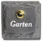 Türklingel Türschild Klingeltaster 5305 Naturstein-Optik aus Graphikstein® mit Gravur (Schiefer-Anthrazit/Messing)